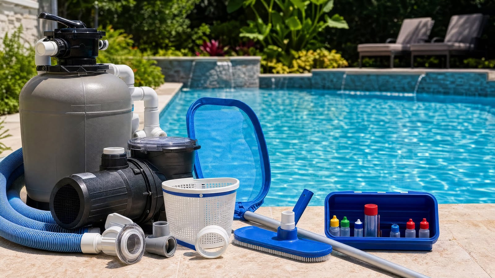Standard Build & Maintenance Bundle — Sunmeadow Pools crew at work on a residential pool in the Ottawa area